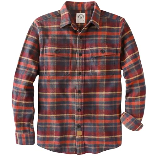 Dubinik® 13oz Extra Schwe Flanellhemd Herren Overshirt HemdHerren Langarm Dicke Warmes Baumwolle Button Down Hemdenjacke von Dubinik