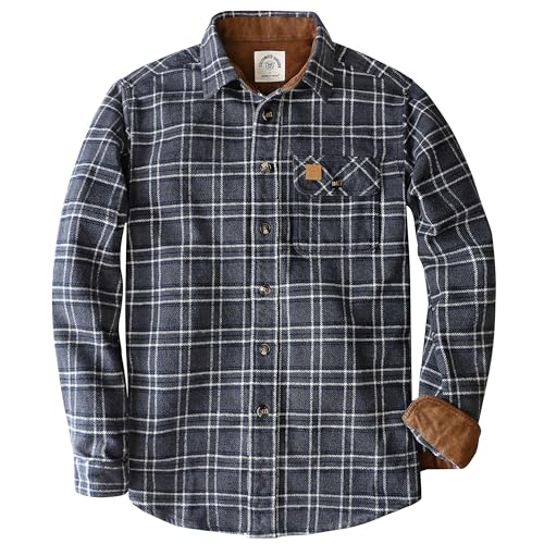 Dubinik® 13oz Super Schweres Flanellhemd Herren Hemd Langarm Kariert Warmes Casual Baumwolle Schwer Button Down von Dubinik