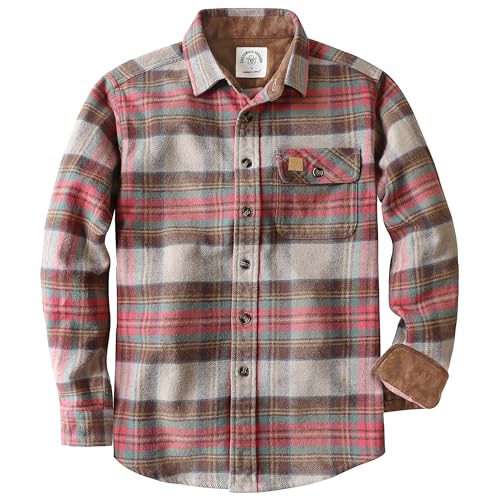 Dubinik® 13oz Super Schweres Flanellhemd Herren Hemd Langarm Kariert Warmes Casual Baumwolle Schwer Button Down von Dubinik