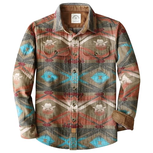 Dubinik® 13oz Super Schweres Flanellhemd Herren Langarm Warmes Casual Baumwolle Schwer Button Down Kariert Arbeitshemd von Dubinik