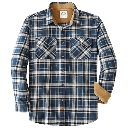 Dubinik® Flanellhemd Herren Button Down Kariert Baumwollhemd Freizeithemd Hemd Herren Langarm mit Zwei Brusttasche von Dubinik