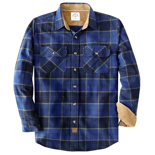 Dubinik® Flanellhemd Herren Button Down Kariert Baumwollhemd Freizeithemd Hemd Herren Langarm mit Zwei Brusttasche von Dubinik