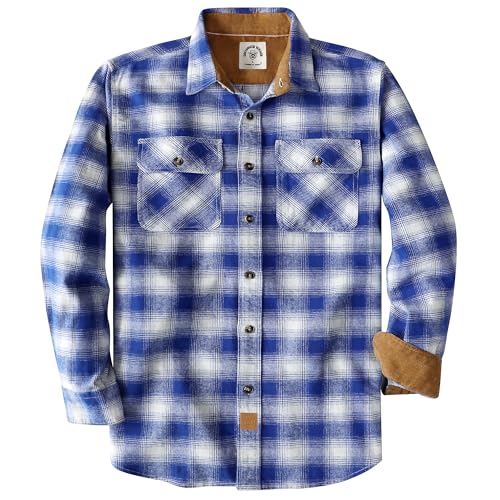 Dubinik® Flanellhemd Herren Button Down Kariert Baumwollhemd Freizeithemd Hemd Herren Langarm mit Zwei Brusttasche von Dubinik