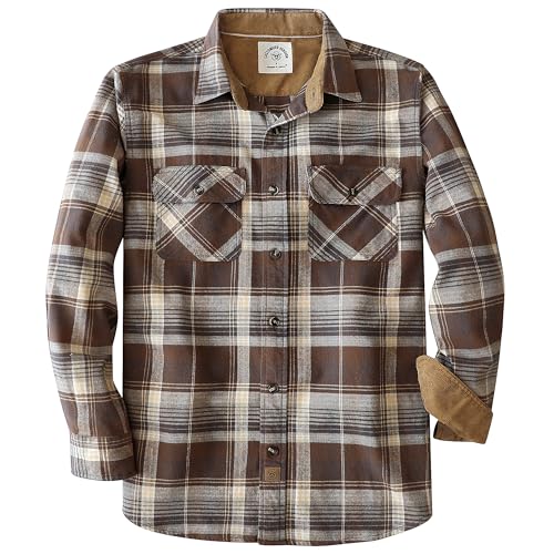 Dubinik® Flanellhemd Herren Button Down Kariert Baumwollhemd Freizeithemd Hemd Herren Langarm mit Zwei Brusttasche von Dubinik