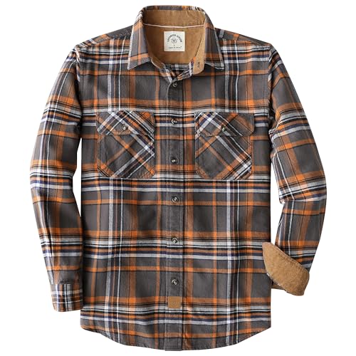 Dubinik® Flanellhemd Herren Button Down Kariert Baumwollhemd Freizeithemd Hemd Herren Langarm mit Zwei Brusttasche von Dubinik