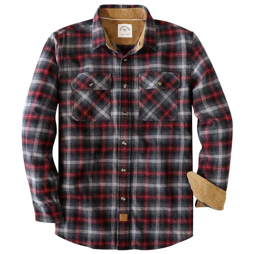Dubinik® Flanellhemd Herren Button Down Kariert Baumwollhemd Freizeithemd Hemd Herren Langarm mit Zwei Brusttasche von Dubinik