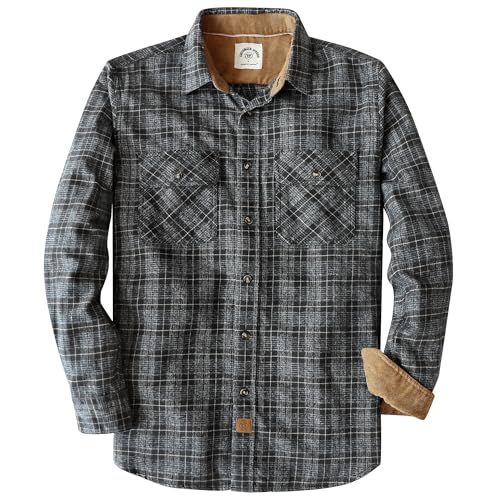 Dubinik® Flanellhemd Herren Button Down Kariert Baumwollhemd Freizeithemd Hemd Herren Langarm mit Zwei Brusttasche von Dubinik