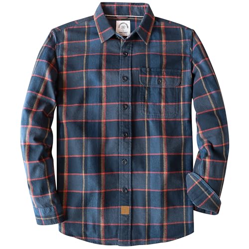 Dubinik® Flanellhemd Herren Flanellhemden Herren Langarm Regular Fit Kariert Button Down Warm Freizeit Herren Hemd von Dubinik