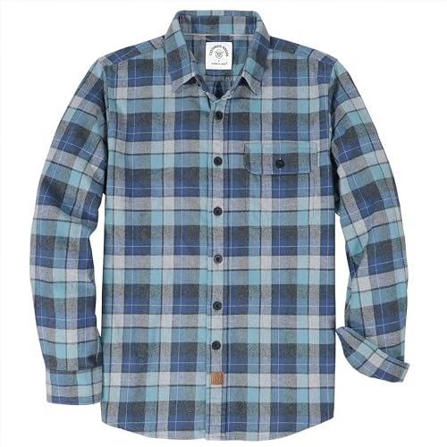 Dubinik® Flanellhemd Herren Flanellhemden Herren Langarm Regular Fit Kariert Button Down Warm Freizeit Herren Hemd von Dubinik