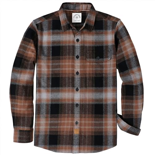 Dubinik® Flanellhemd Herren Flanellhemden Herren Langarm Regular Fit Kariert Button Down Warm Freizeit Herren Hemd von Dubinik