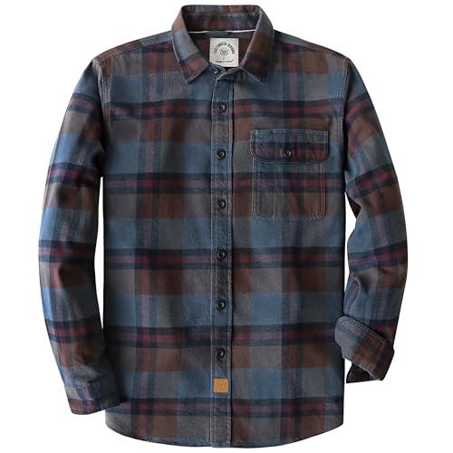 Dubinik® Flanellhemd Herren Langarm Regular Fit Kariert Button Down Warm Freizeit Hemd von Dubinik