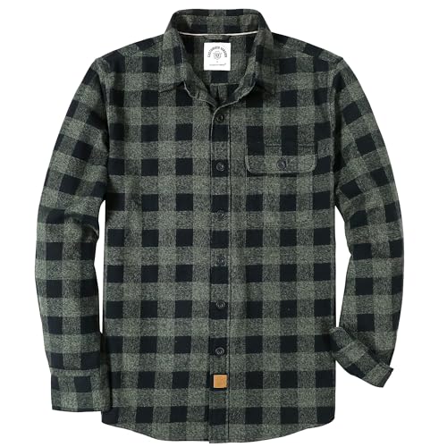 Dubinik® Flanellhemd Herren Langarm Regular Fit Kariert Button Down Warm Freizeit Hemd von Dubinik