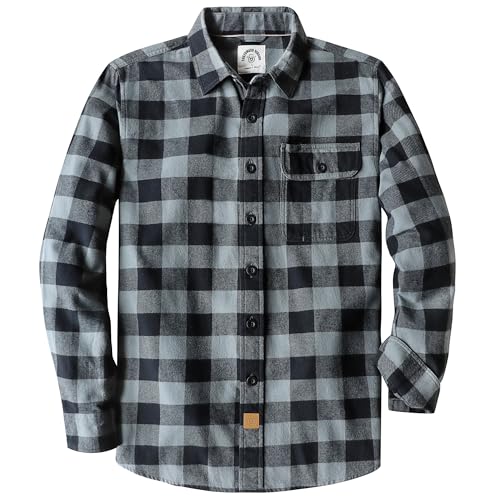 Dubinik® Flanellhemd Herren Langarm Regular Fit Kariert Button Down Warm Freizeit Hemd von Dubinik
