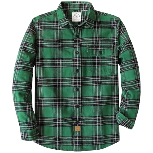 Dubinik® Flanellhemd Herren Langarm Regular Fit Kariert Button Down Warm Freizeit Hemd von Dubinik
