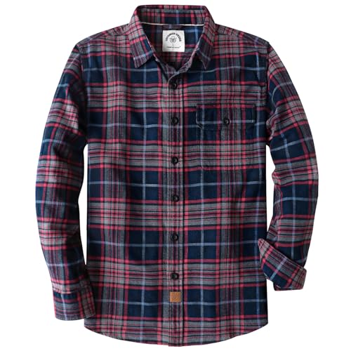 Dubinik® Flanellhemd Herren Flanellhemden Herren Langarm Regular Fit Kariert Button Down Warm Freizeit Herren Hemd von Dubinik