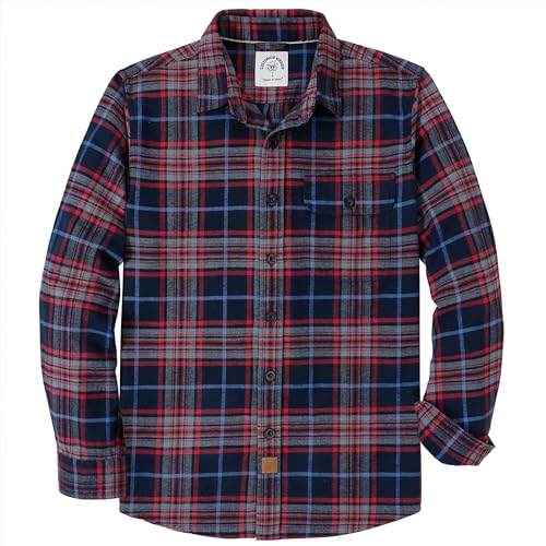 Dubinik® Flanellhemd Herren Flanellhemden Herren Langarm Regular Fit Kariert Button Down Warm Freizeit Herren Hemd von Dubinik