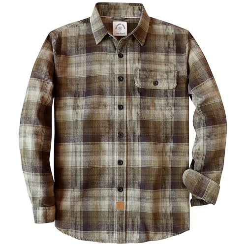 Dubinik® Flanellhemd Herren Flanellhemden Herren Langarm Regular Fit Kariert Button Down Warm Freizeit Herren Hemd von Dubinik