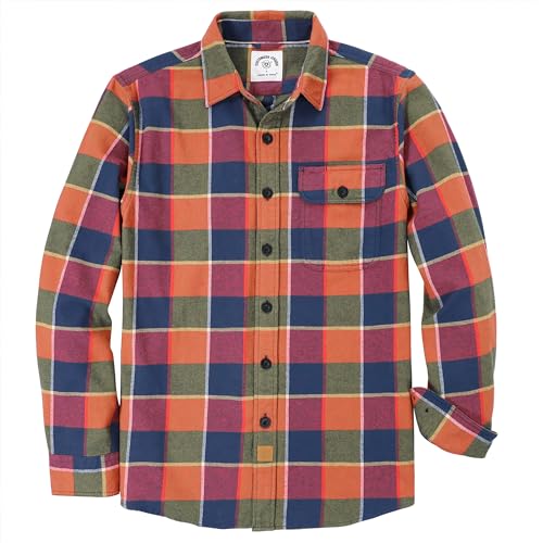 Dubinik® Flanellhemd Herren Langarm Regular Fit Kariert Button Down Warm Freizeit Hemd von Dubinik