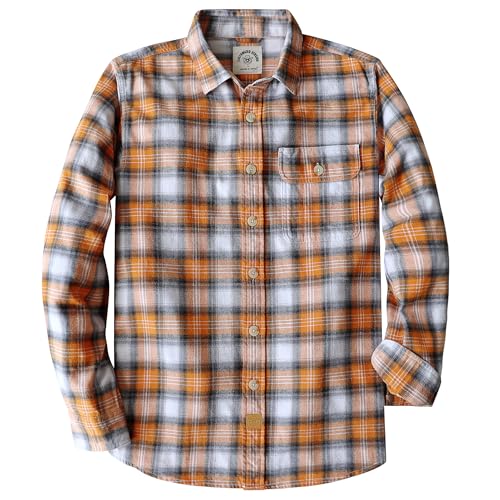 Dubinik® Flanellhemd Herren Langarm Regular Fit Kariert Button Down Warm Freizeit Hemd von Dubinik