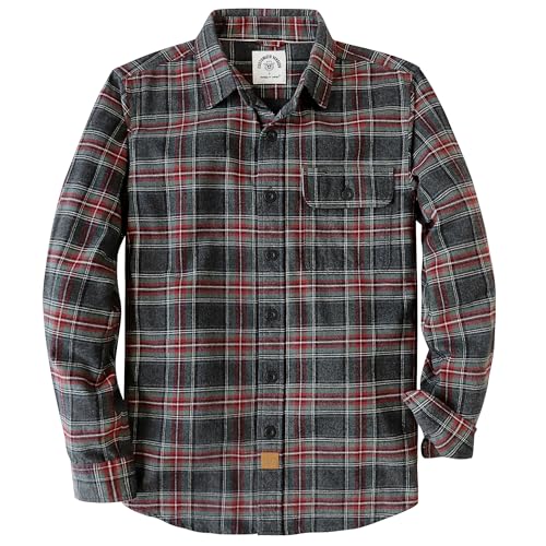 Dubinik® Flanellhemd Herren Langarm Regular Fit Kariert Button Down Warm Freizeit Hemd von Dubinik