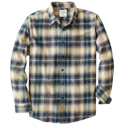 Dubinik® Flanellhemd Herren Hemd Herren Langarm Kariert Baumwolle Kuscheliges Freizeithemden Herren Hemden mit Brusttasche von Dubinik