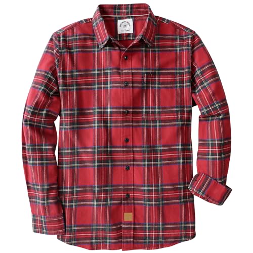 Dubinik® Flanellhemd Herren Hemd Herren Langarm Kariert Baumwolle Kuscheliges Freizeithemden Herren Hemden mit Brusttasche von Dubinik