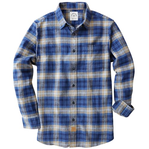 Dubinik® Flanellhemd Herren Hemd Herren Langarm Kariert Baumwolle Kuscheliges Freizeithemden Herren Hemden mit Brusttasche von Dubinik