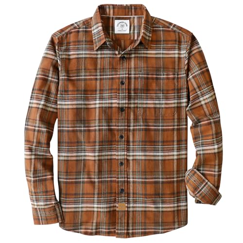 Dubinik® Flanellhemd Herren Hemd Herren Langarm Kariert Baumwolle Kuscheliges Freizeithemden Herren Hemden mit Brusttasche von Dubinik