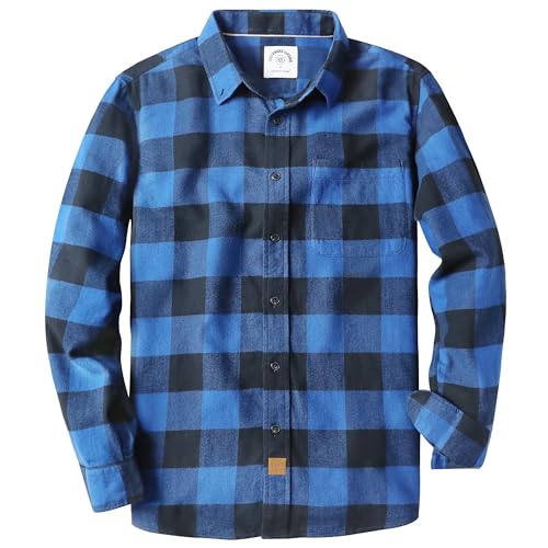 Dubinik® Flanellhemd Herren Kariert Button Down Outdoor Baumwolle Freizeithemden Flanellhemden Herren Langarm von Dubinik