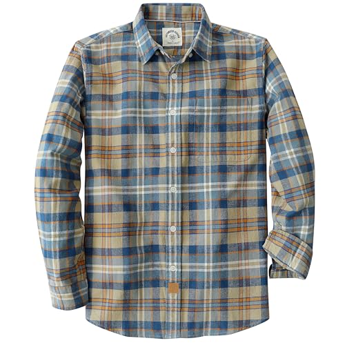 Dubinik® Flanellhemd Herren Kariert Button Down Outdoor Baumwolle Freizeithemden Flanellhemden Herren Langarm von Dubinik