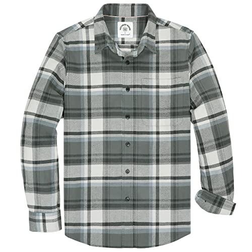 Dubinik® Flanellhemd Herren Kariert Button Down Outdoor Baumwolle Freizeithemden Flanellhemden Herren Langarm von Dubinik