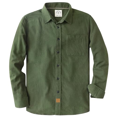 Dubinik® Flanellhemd Herren Kariert Button Down Outdoor Baumwolle Freizeithemden Flanellhemden Herren Langarm von Dubinik
