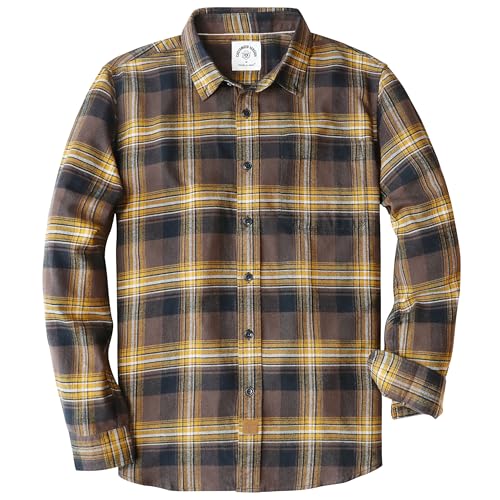 Dubinik® Flanellhemd Herren Kariert Button Down Outdoor Baumwolle Freizeithemden Flanellhemden Herren Langarm von Dubinik