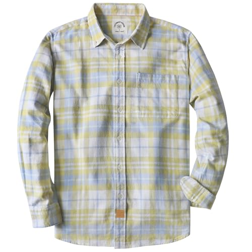Dubinik® Flanellhemd Herren Kariert Button Down Outdoor Baumwolle Freizeithemden Flanellhemden Herren Langarm von Dubinik