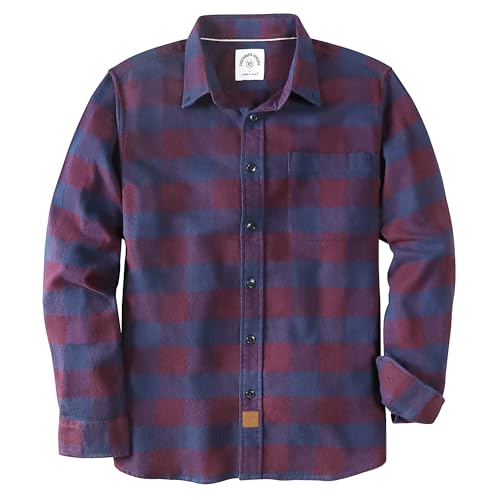 Dubinik® Flanellhemd Herren Kariert Button Down Outdoor Baumwolle Freizeithemden Flanellhemden Herren Langarm von Dubinik