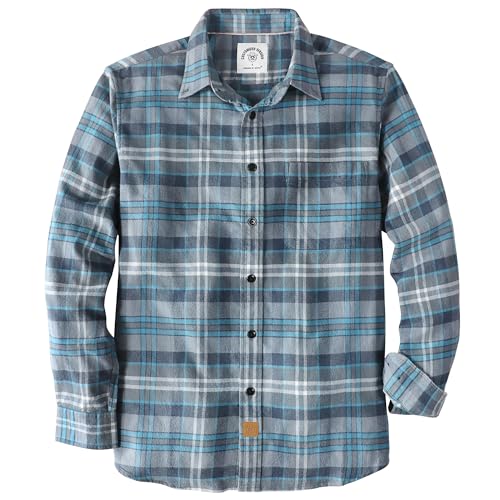 Dubinik® Flanellhemd Herren Kariert Button Down Outdoor Baumwolle Freizeithemden Flanellhemden Herren Langarm von Dubinik