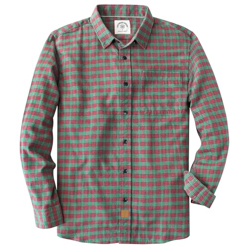Dubinik® Flanellhemd Herren Kariert Button Down Outdoor Baumwolle Freizeithemden Flanellhemden Herren Langarm von Dubinik