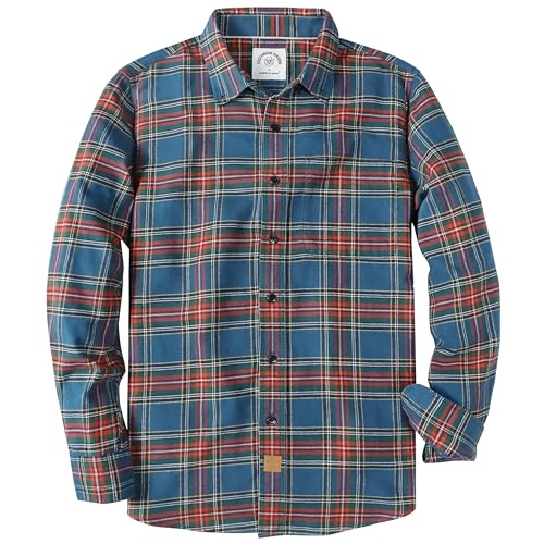 Dubinik® Flanellhemd Herren Kariert Button Down Outdoor Baumwolle Freizeithemden Flanellhemden Herren Langarm von Dubinik