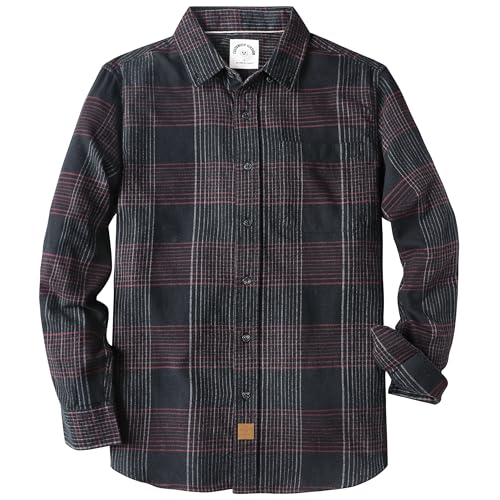 Dubinik® Flanellhemd Herren Kariert Button Down Outdoor Baumwolle Freizeithemden Flanellhemden Herren Langarm von Dubinik