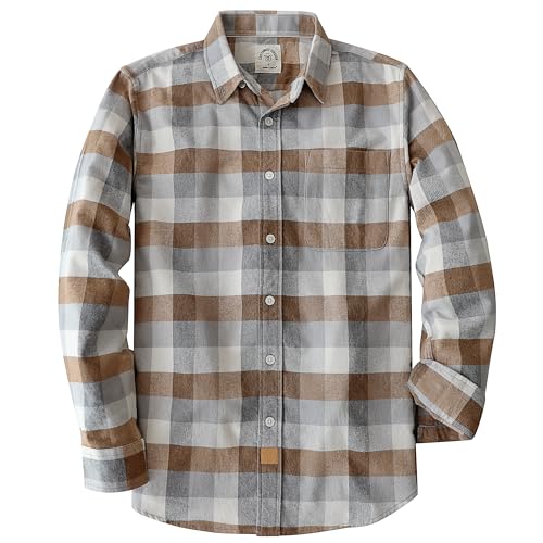 Dubinik® Flanellhemd Herren Kariert Button Down Outdoor Baumwolle Freizeithemden Flanellhemden Herren Langarm von Dubinik