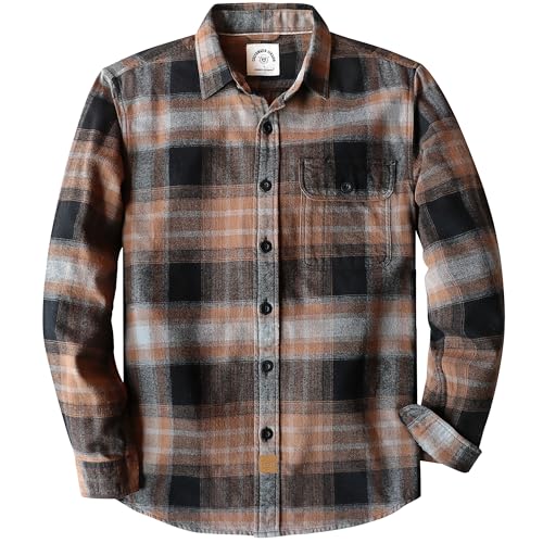 Dubinik® Flanellhemd Herren Langarm Regular Fit Kariert Button Down Warm Freizeit Hemd von Dubinik