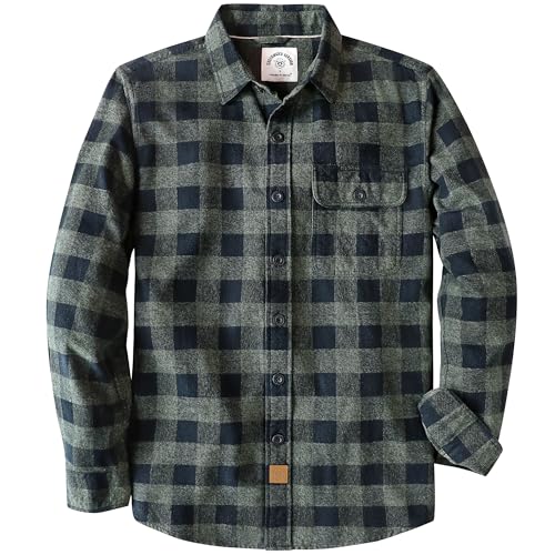 Dubinik® Flanellhemd Herren Langarm Regular Fit Kariert Button Down Warm Freizeit Hemd von Dubinik