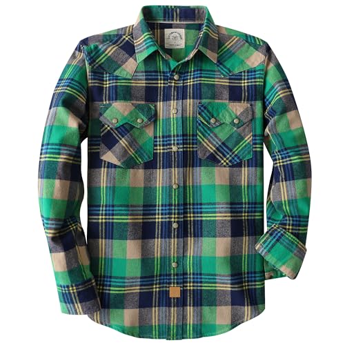 Dubinik® Flanellhemd Herren Langarm Western Hemd Mit Druckknöpfen und Doppelten Brusttaschen Für Lässigen Komfort von Dubinik