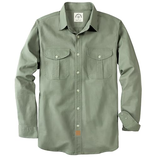 Dubinik® Freizeithemden Für Ferren Hemd Herren Langarm Regular Fit Stretch Vintage Comfort Mit Tasche Hemd Herren Langarm von Dubinik