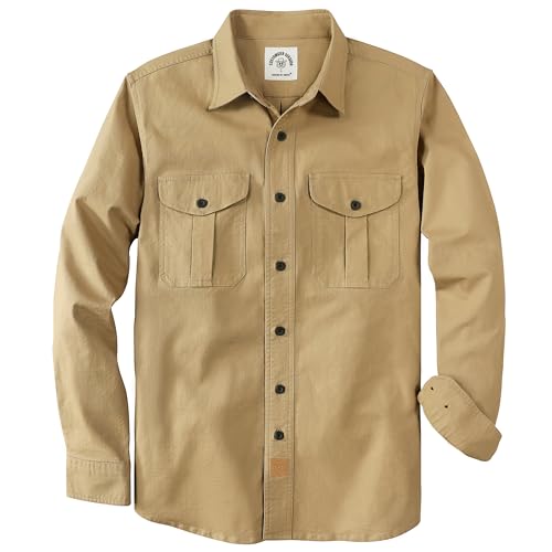 Dubinik® Freizeithemden Für Ferren Hemd Herren Langarm Regular Fit Stretch Vintage Comfort Mit Tasche Hemd Herren Langarm von Dubinik