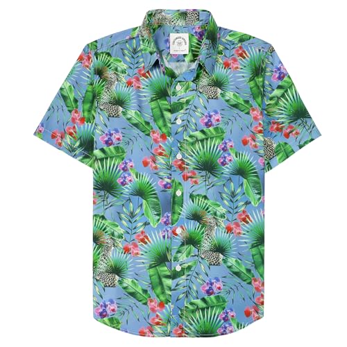 Dubinik® Hawaiihemd Kurzarm Hemd Sommer Hemd Aloha Hemd Button Down Freizeithemden Für Herren Hawaii Hemd Männer Regular Fit von Dubinik