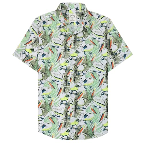 Dubinik® Hawaiihemd Kurzarm Hemd Sommer Hemd Aloha Hemd Button Down Freizeithemden Für Herren Hawaii Hemd Männer Regular Fit von Dubinik