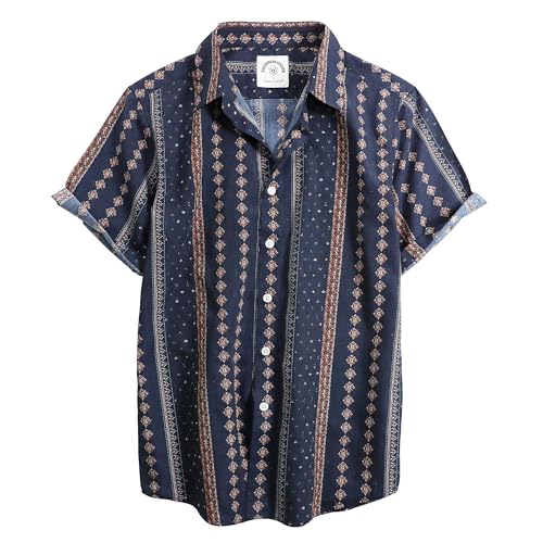 Dubinik® Hawaiihemd Kurzarm Hemd Sommer Hemd Aloha Hemd Button Down Freizeithemden Für Herren Hawaii Hemd Männer Regular Fit von Dubinik