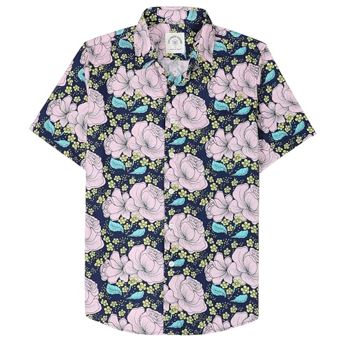 Dubinik® Hawaiihemd Kurzarm Hemd Sommer Hemd Aloha Hemd Button Down Freizeithemden Für Herren Hawaii Hemd Männer Regular Fit von Dubinik