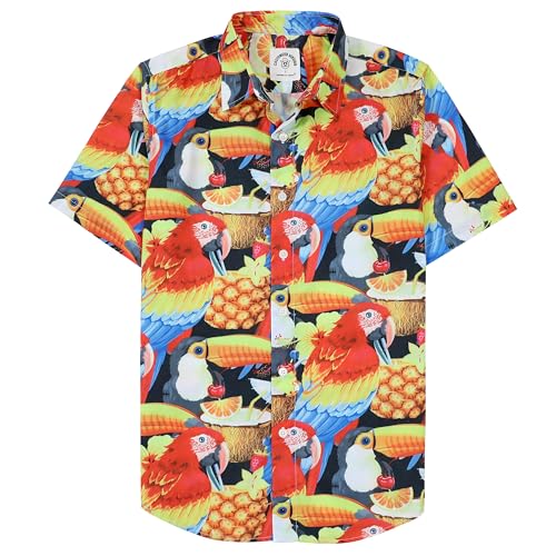 Dubinik® Hawaiihemd Kurzarm Hemd Sommer Hemd Aloha Hemd Button Down Freizeithemden Für Herren Hawaii Hemd Männer Regular Fit von Dubinik